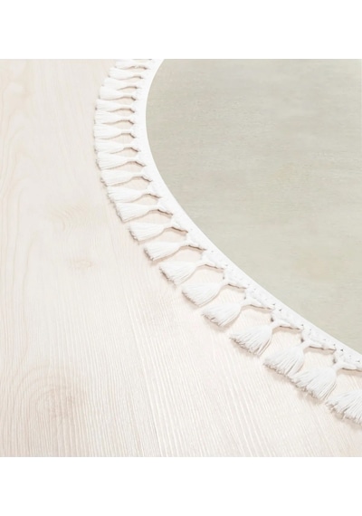 Valeryhome Vl Comfort Düz Saçaklı Peluş Düz Yolluk Ekru Ekru