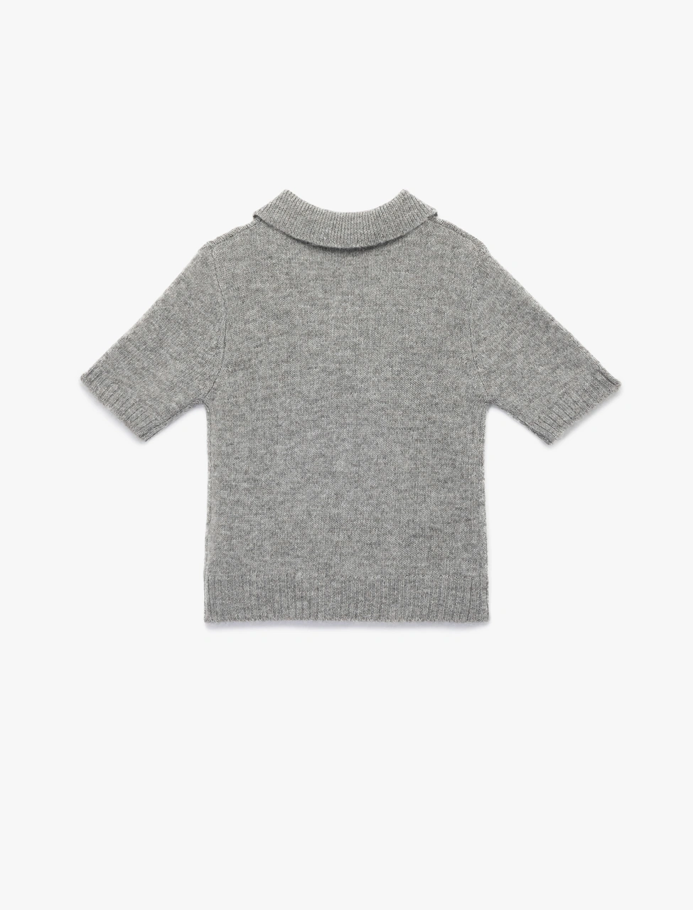 Koton Regular Fit Kısa Kollu Polo Yaka Triko Kazak Gri 6wak90107ht Gri