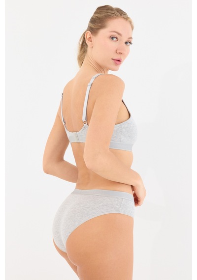 Naphor Touch Gri Yüksek Bel Slip Külot