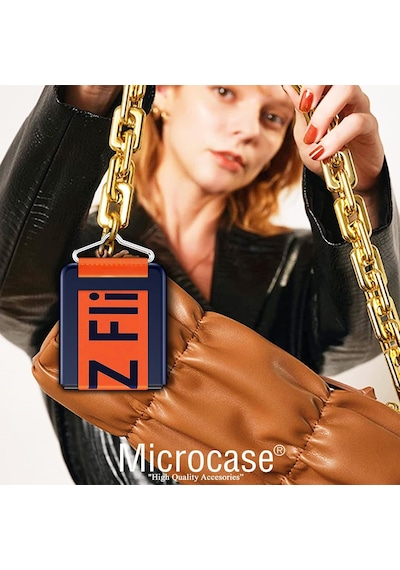 Microcase Samsung Samsung Galaxy Uyumlu Z Flip 7 Parmak Tutuculu Kayış Askılı Plastik Kılıf - Al3007 Lacivert