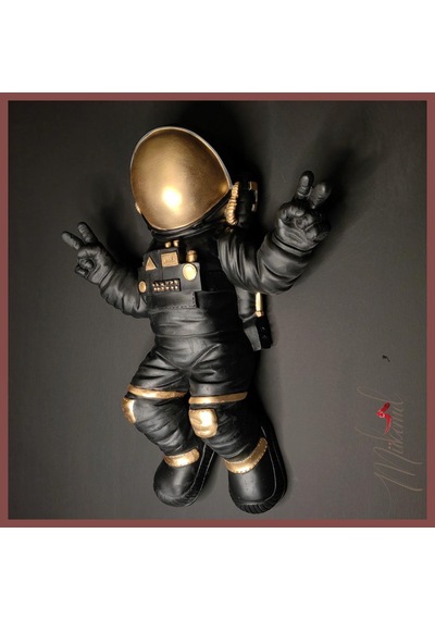 Türk Astronot Figür Duvar Dekoratif Astronot Biblo Heykeli 2
