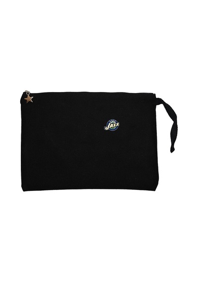 Utan Jazz Logo Siyah Clutch Astarlı Cüzdan / El Çantası Siyah