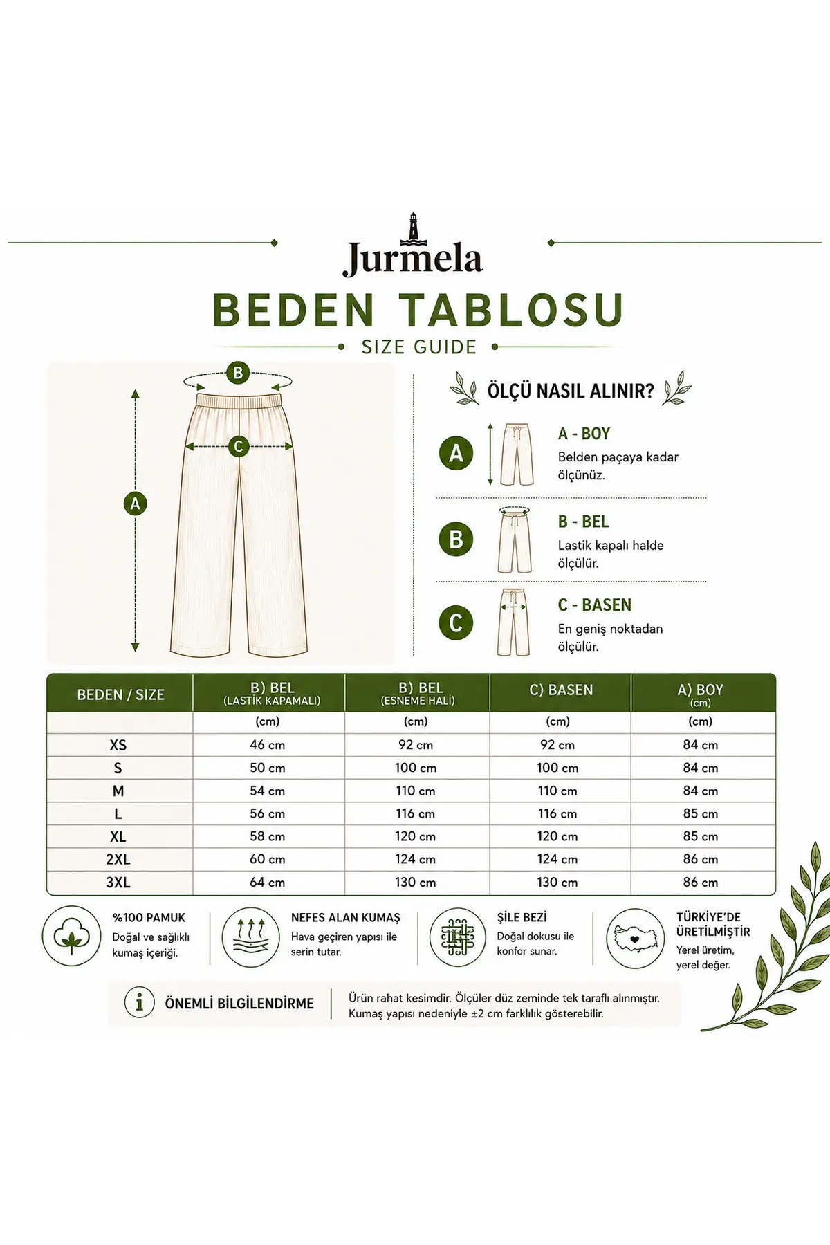 Jurmela Şile Bezi Pamuklu Beli Lastikli Jüpon Rahat Kesim Pantolon Astar Kombinezon İçlik Siyah Jurmela Şile Bezi Pamuklu Beli Lastikli Jüpon Rahat Kesim Pantolon Astar Kombinezon İçlik Siyah