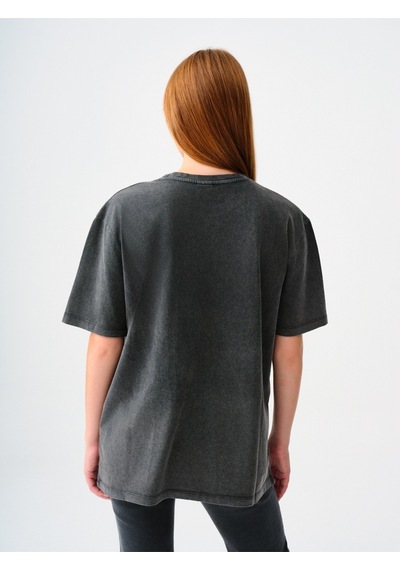 Regular Fit Kadın Tshirt K.kol Antrasit