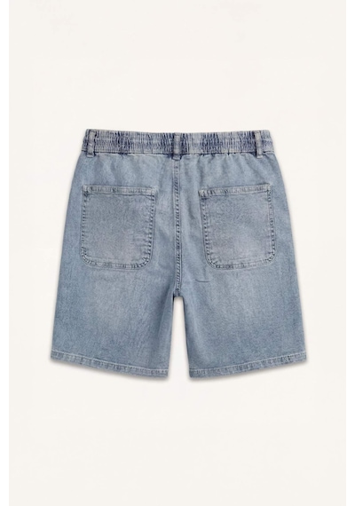 Defacto Relax Fıt Esnek Belli Jean Bermuda Şort H8869ax26smnm39 Mavi-nm39