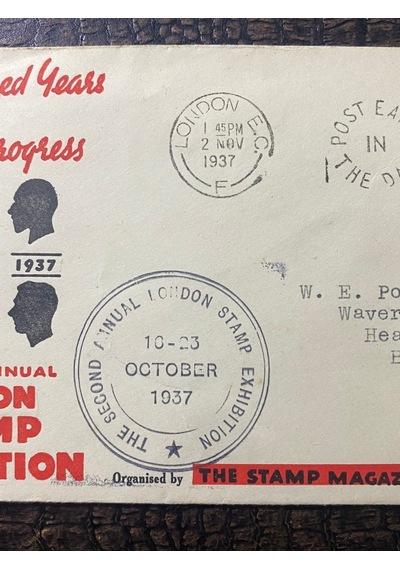 İngiltere 1937 One Hundred Years Of Postal Progress 1837-1937 The Second London Annual Stamp Exhibition Organized By The Stamp Magazine Fdc  Teşhir Ürün