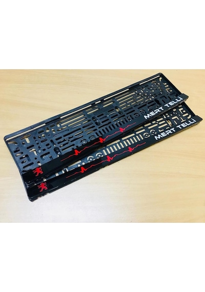 2 Adet Kişiye Özel Pleksi Plakalik Lazer Kesim *Tr Aparati  323232581 - Orta