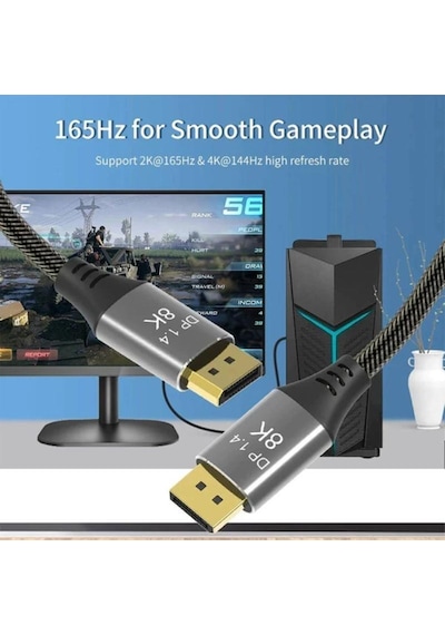 2 Metre 8k Uhd Displayport Kablo 1.4v Displayport Kablo