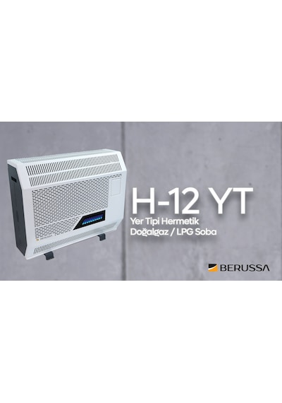 Berussa H12-YT 10 KW Yer Tipi Hermetik Doğalgaz Sobası