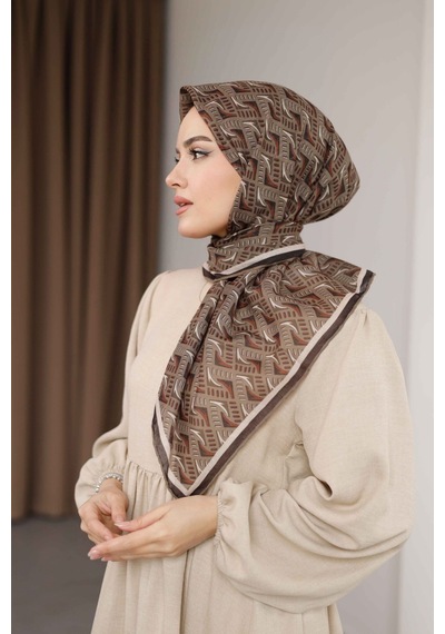 Mimiyum D S Model Soft Eşarp Kahve Bej