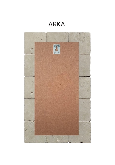 Doğal Taş Tablo Türk Bayrağı Ve Bozkurt - Duvar Dekoru, Salon Tanlosu 30x50cm