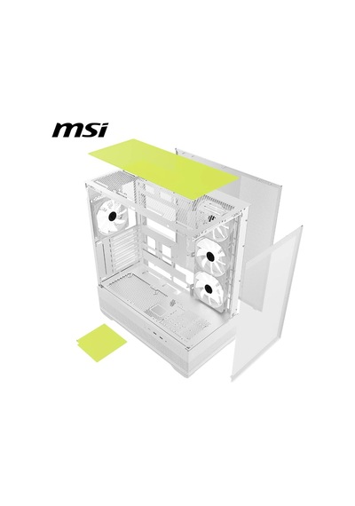 Mag Pano 110r Pz White Mid-tower Oyun Bilgisayarı Kasası 400 Mm Uzunluğa Kadar Gpu'ları Katkı Sağlar, Çı