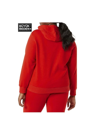 Süperlife Kadın Büyük Beden Kapşonlu İnce Sweatshirt Spr24bswk57 Kırmızı