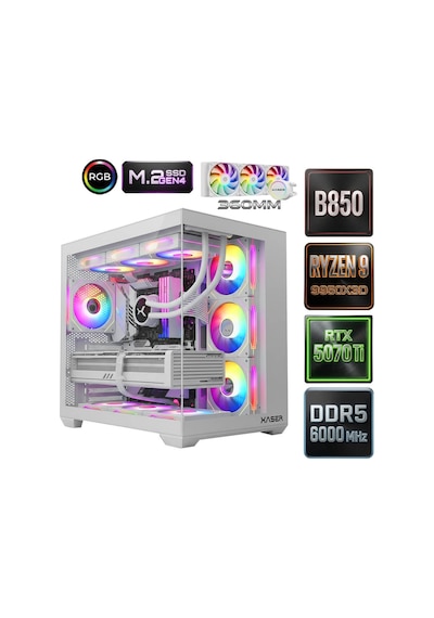 Xaser Diamond X1 R9-9950X3D 32 GB 1 TB M.2 NVMe SSD 16 GB RTX5070Ti Free Dos Masaüstü Oyuncu Bilgisayarı