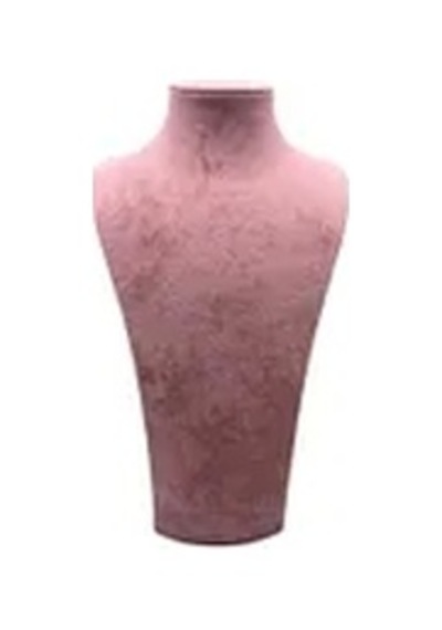 Süet Kumaş Elisia Manken Pembe Renk 32/15 Cm Kolye Gerdanlık Takı Sergileme Mankeni