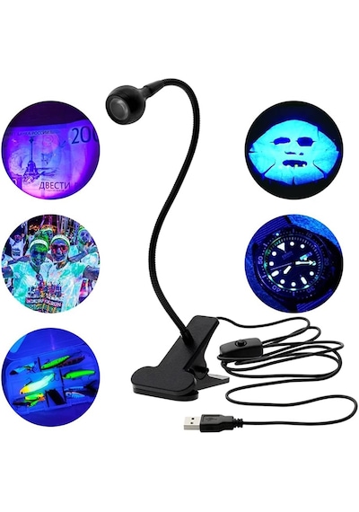 Uv Led Tırnak Kurutucu Ultraviyole Esnek Klipsli Masa Lambası Syh