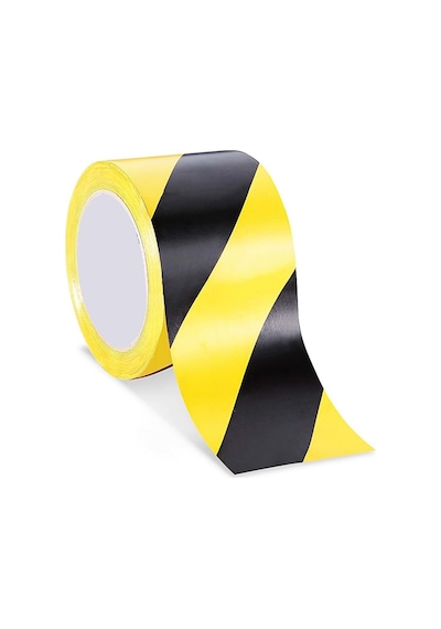Zemin Yer İşaretleme Güvenlik Bandı Sarı Siyah 50 Mm X 30 Mt