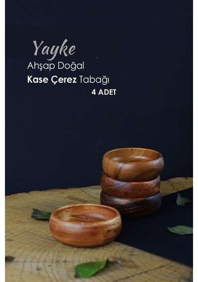 Yayke Doğal Ahşap Çerezlik | Organik Ahşap Bambu Kase Çerezlik