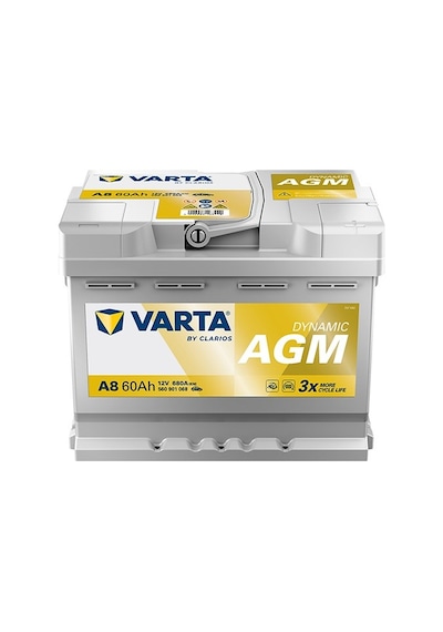 Varta A8 12v 60ah 680a Dynamic Start Stop Agm Akü Üretim Tarihi:2025