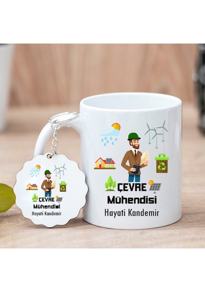 Çevre Mühendisi Kupa Bardak Ve Anahtarlık