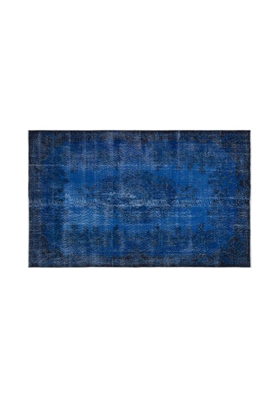 El Dokuması Vintage Yün-pamuk Mavi Halı 18823 176 X 285 Cm