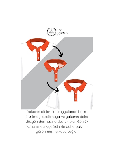 Yaka Yaka Düzleştirici Yapışkanlı Balin 20 Adet Şeffaf Gömlek Yaka Destek Bandı Tshirt Polo Tişört