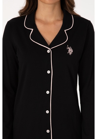 U.s. Polo Assn. Kadın Siyah Pijama Takım 50318815-vr046 Siyah