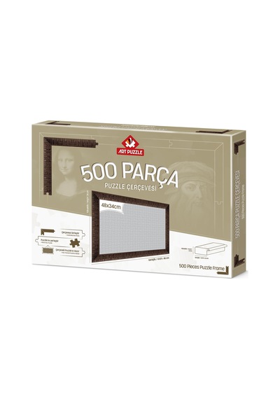 Art Puzzle Kahverengi 500 Parça Demonte Puzzle Çerçevesi