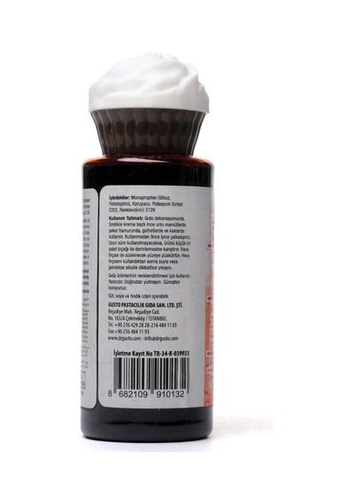 Airbrush Gıda Boyası Kırmızı 120 Ml Pasta, Şeker Hamuru Ve Fondan İçin Profesyonel Boya