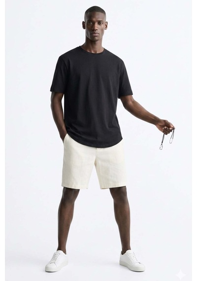 Barrels And Oıl Erkek Oval Kesim T-shirt - Siyah Siyah