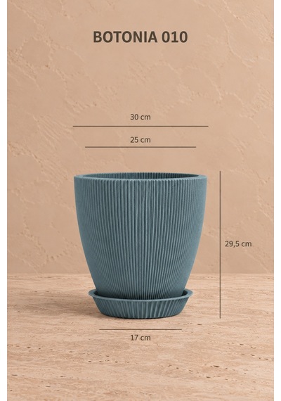 Bostann Dekoratif Saksı - Botonıa 010 - 13l - Gri 13 Lt