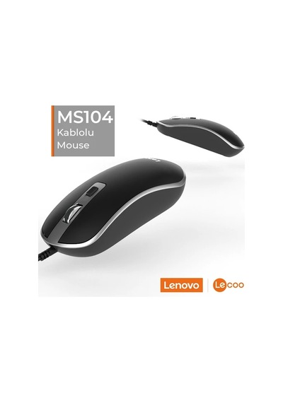 Lecoo Ms104 Siyah Usb Kablolu Mouse
