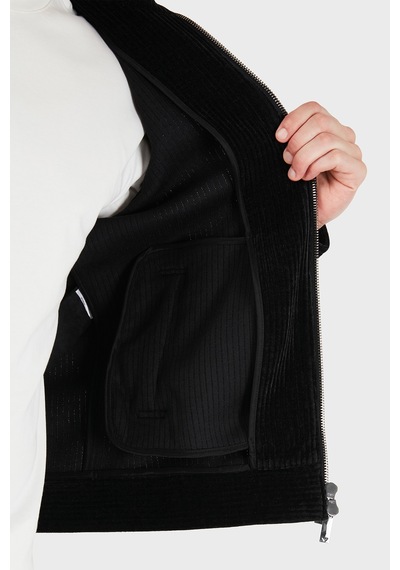 Emporio Armani Regular Fit Dik Yaka Fermuarlı Ceket Erkek Ceket Em007378 Te23228 Uc001 Siyah