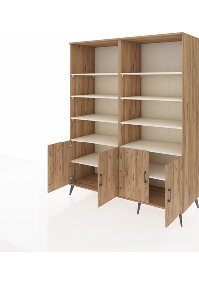 Kronos Gardrop 10 Raflı 4 Kapaklı 176x59x221 Çam-çam/aytaşı Beyaz Kronos Gardrop 10 Raflı 4 Kapaklı 176x59x221 Çam-çam/aytaşı Beyaz