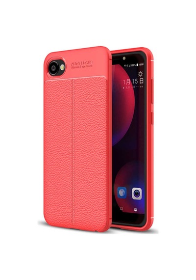 Htc Desire 12 Kılıf Deri Tarzı Niss Silikon Case