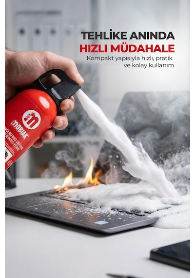 Aerosol Tip Söndürücü 750 Gr Köpüklü Yangın Tüpü Fluor Free A Sınıfı Ve F Sınıfı, Taşınabilir Günlük Güvenlik