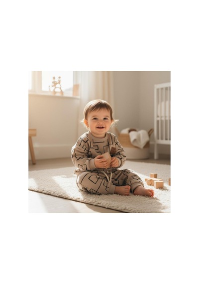 Altıntaş Baby Follow The Line Özgün İkili Takım Üç İplik Yeni Sezon Karamel Karamel