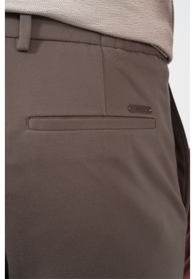 İmza Kahverengi Yan Cep Slim Fit Esnek Jogger Pantolon 1003260373