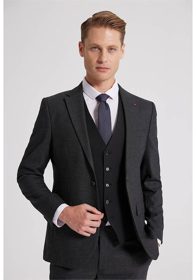 D's Damat Ds Damat Slim Fit Antrasit Armürlü Mono Yaka Tek Yırtmaçlı Astarlı Takim Elbise Kombinli 8HFY5ORTKMBN1 Antrasit