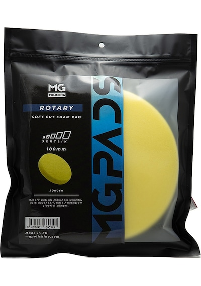Mg Pads Rotary Hare/hologram Giderici Cila Süngeri Sarı -180 Mm