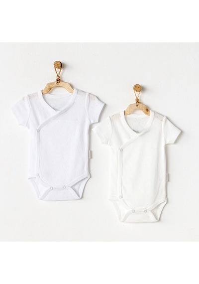 Erturkstore Ac25643 2'li Zıbın Body Beyaz-ekru Çok Renkli