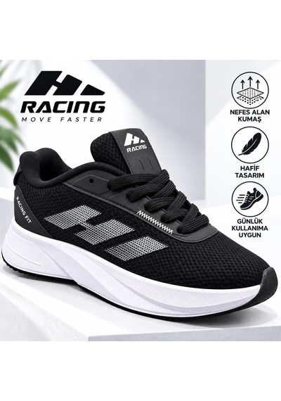 Papucumun Dünyası Nefes Alan Kumaş Yapılı Hafif Konforlu Unisex Sneaker Siyah - Beyaz Papucumun Dünyası Nefes Alan Kumaş Yapılı Hafif Konforlu Unisex Sneaker Siyah - Beyaz