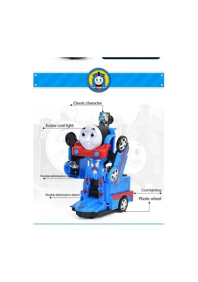 Thomas Tren Çarpınca 360 Dönen Müzikli Hareketli Robot Oyuncak Tren