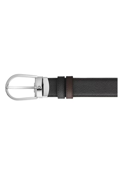 Montblanc Sartorial At Nalı Tokalı Deri 30 Mm Çift Taraflı Kemer Kahverengi