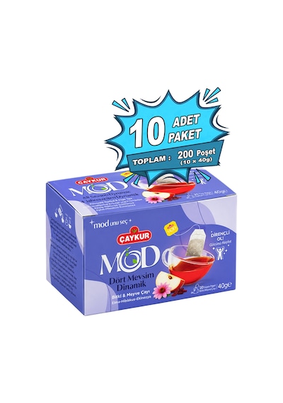 Mod Dört Mevsim Dinamik Bardak Poşet Çay 2x20 40gr. Onlu Paket