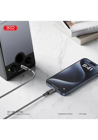 Özel Seri Teknoloji Adaptör Lightning To 3.5mm Aux İphone Ve İpad Uyumlu 1 Metre Ses Aktarım Kablosu