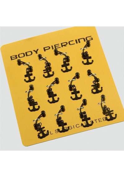 Çapa Çelik Piercing Csmtex - 64 1 Adet-siyah Çok Renkli