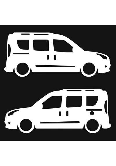 Fiat Doblo Sticker (2'Li Takım) Doblo Gölge Sticker Doblo Oto