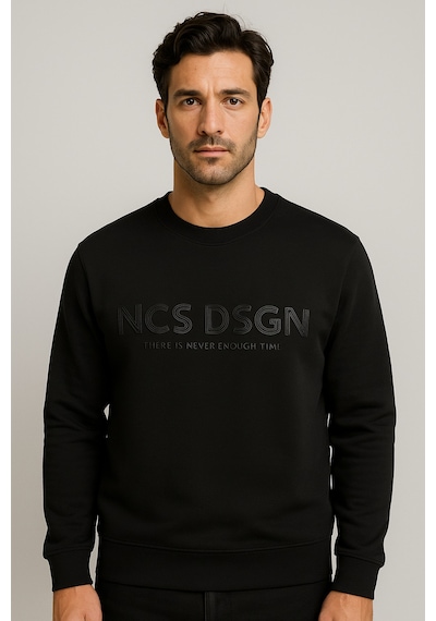 Erkek Sweatshirt Bisiklet Yaka Siyah 1664 Siyah