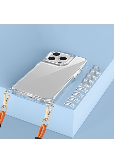 Apple Uyumlu iPhone 15 Pro Max Kılıf Aihttgli Takılabilir Askı Aparatlı Zore Snap Silikon Kapak-şeffaf Şeffaf Şeffaf